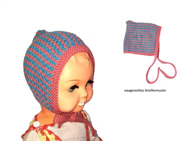 gestrickte Frühchenmütze Babymütze Kindermütze „Perlina“ Anleitung 7 Größen - Bild 2