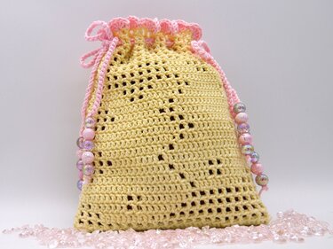 H&auml;kelanleitung Geschenks&auml;ckchen mit Hasenmotiv - Häkeln