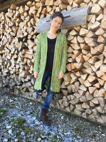 Crochet Pattern Coat, Cardigan "Avocado" - seamless & easy - Image 8