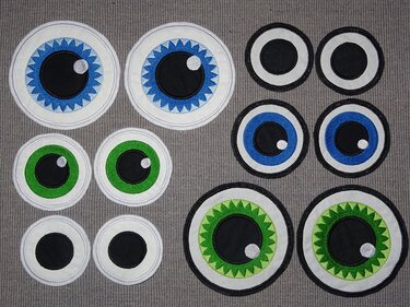 Stickdatei - runde XXL Augen bis 20cm für Kuscheltiere Bettschlagen - Sticken