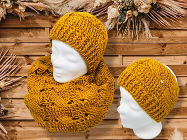Autumn Braids Serie - Häkelanleitungen für Loop/Mütze/Stirnband - Bild 2