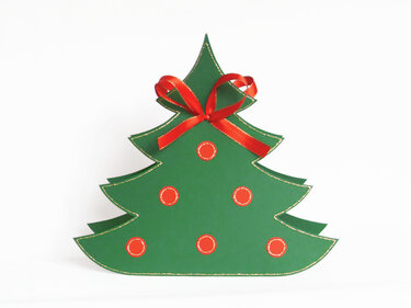 Geschenkverpackung - Tannenbäumchen – Bastelvorlagen und Anleitung - Basteln