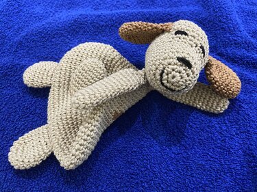 Häkelanleitung - Schmusetuch "Hund"