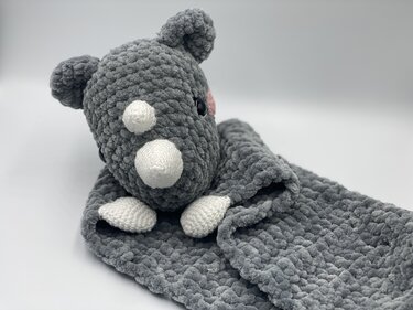 Crochet Pattern - Comforter / Lovey Rhino "Becka"