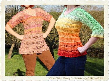 Häkelanleitung "One-Cake-Riley"  Pullover oder Shirt ohne Ärmelbobbel