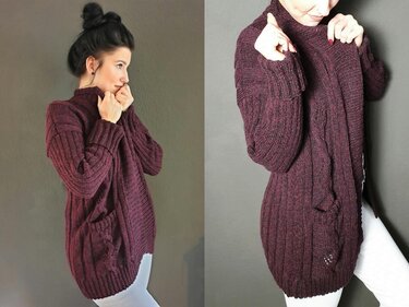 144 Strickanleitung Cardigan Strickjacke 2  S/M L/XL