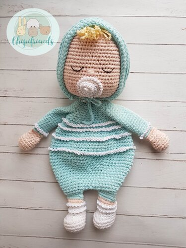 Häkelanleitung, Kuscheldecke Baby mit Hündchen