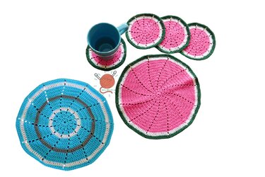 Runde Tischdecke/Glasuntersetzer, Häkelanleitung