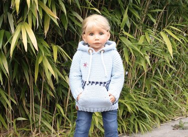 Hoodie mit 3D-Muster für Erw./Kinder, Gr. 92-XXL (Raglan) - Bild 7