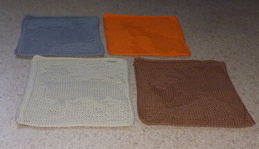 Vier Tiere Afrikas - Wasch- oder Spüllappen mit Strukturmotiven - Stricken