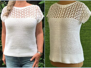 Sommertop in 3 Mustern -Häkelanleitung
