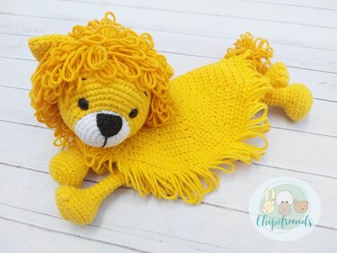 Crochet Pattern, Comforter Lion Security Blanket