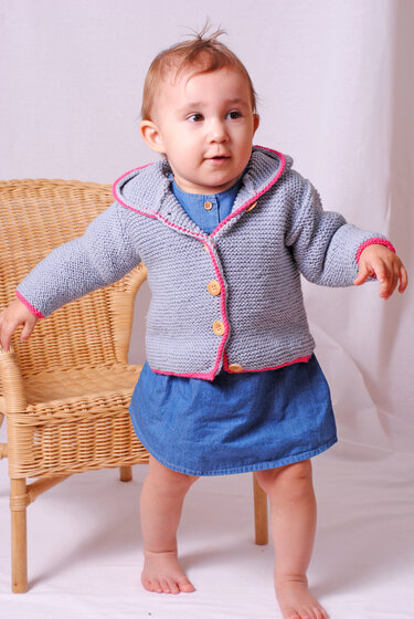 Strickanleitung Kapuzenjacke Zipfelzwerg in den Größen 62 bis 104