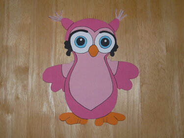 Bastelanleitung Fensterbild Eulora die Eule