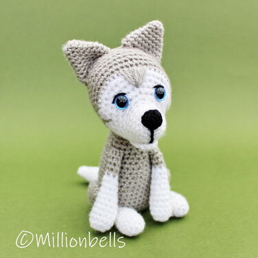 Husky Amigurumi Häkelanleitung Puppy Süßer Hund Spielzeug