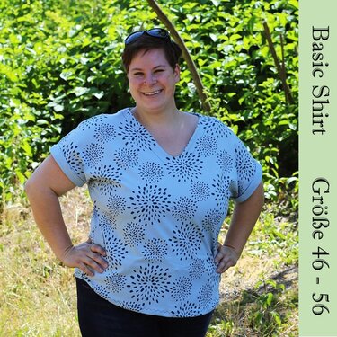 Anleitung Basic Shirt mit Ärmelaufschlag Größe 46-56 - Nähen