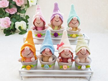 H&auml;kelanleitung - Wichtel im Topf - Häkeln