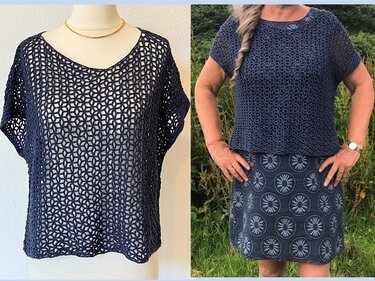 Netzshirt "Summer" im Sternenmuster- Häkelanleitung