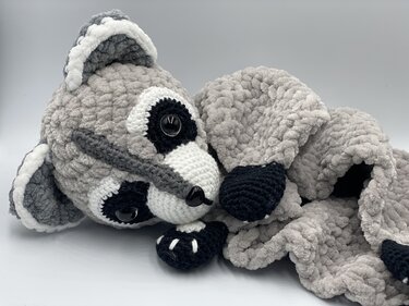 Häkelanleitung - Schmusetuch/Schnuffeltuch Waschbär "Toni"