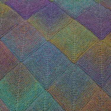 Knit Domino Shawl - Knitting