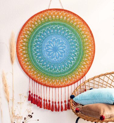 Mandala XXL Traumfänger - Häkeln