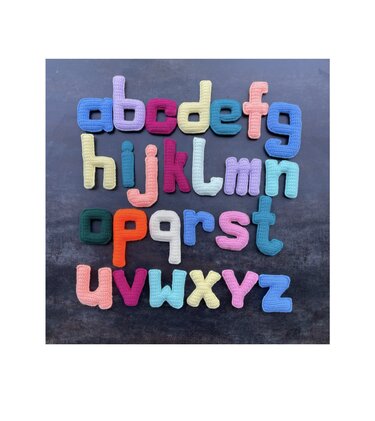 komplettes Alphabet der Kleinbuchstaben a-z - Häkeln