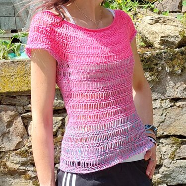 Shirt "heat" Crop Top häkeln Sommertop Häkelanleitung - Bild 3