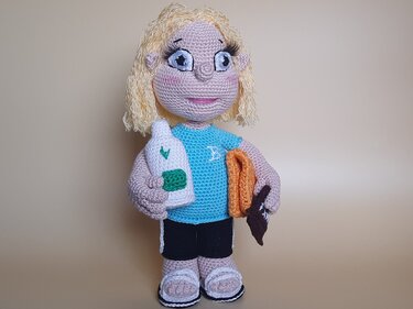 Bettina die Physio Therapeutin - Amigurumi Häkelanleitung