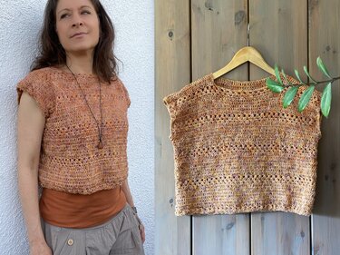 Häkelanleitung "My Summer Shirt" – ohne Nähte – 8 Größen