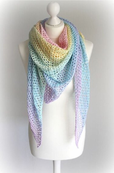 Dreieckstuch "Fischernetz" von LaCritza - Häkeln