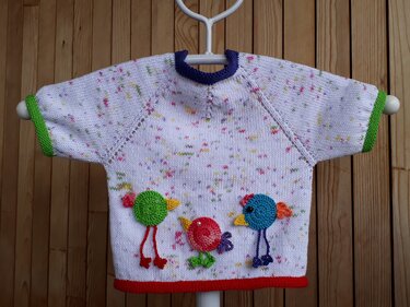 Strickanleitung Kinderpulli "Piepmatz"