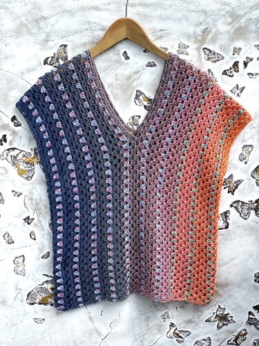 Crochet Pattern – Summer of Love V-Neck Shirt