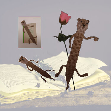otter bookmark - Crochet