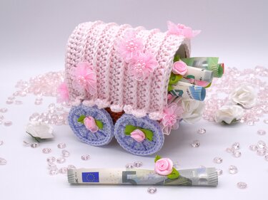 Häkelanleitung: Planwagen mit Schnecke