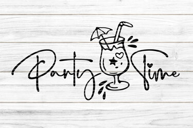 Party Time Plotterdatei SVG DXF FCM - Plotting