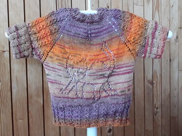 Knitting Pattern kids jumper "Happy cat"