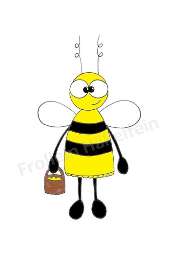 Malvorlage Biene - PDF Datei - Basteln