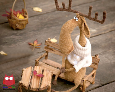 215 Crochet Pattern - Ignassius the Moose - Amigurumi soft toy PDF file by Pertseva CP