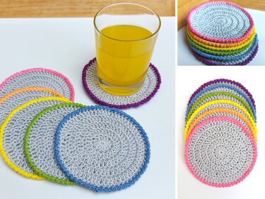 Der Nahtlose Untersetzer mit neuer Verbindetechnik - Häkeln