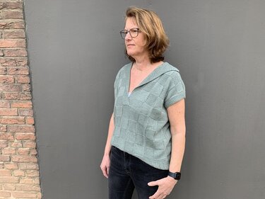 Strickanleitung Pullover Karo Damenpullover stricken