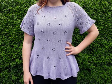 Knitting pattern Raglan top down "mille fiori"