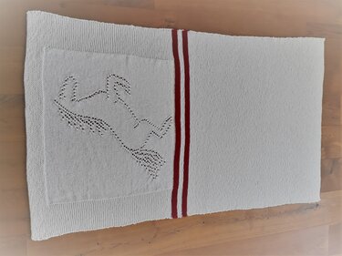 Knitting pattern blanket "horse"