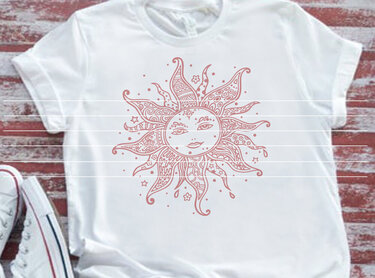 Sonne Plotterdatei SVG DXF FCM - Plotting