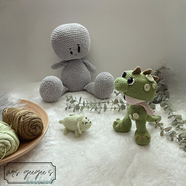 Crochet Pattern Geegee Dinoboy