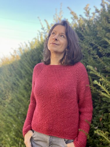 Basic Raglan Sweater CHIARA | seamless | top down | 8 sizes - Knitting