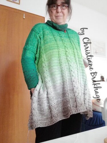 "Irisch feelings" Poncho-Pullover - Bild 6