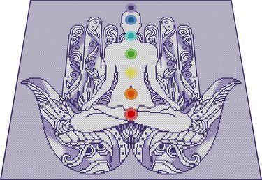 CHAKRAS - HAMSA - pattern for c2c crochet blanket