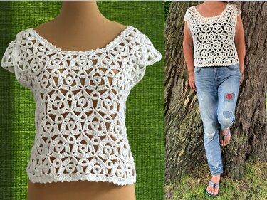 Shirt aus Dreiecken - Häkelanleitung