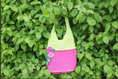 Sommer- & Einkaufstasche "La vie en a Rose" - Häkeln