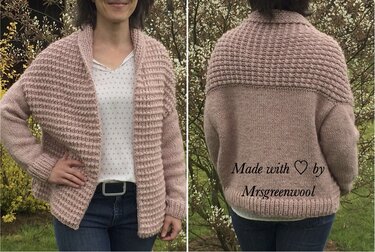 Strickanleitung für Jacke "Rosenquarz"